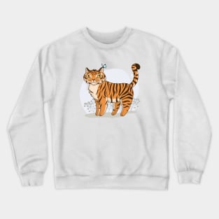 Young tigress on the stroll Crewneck Sweatshirt